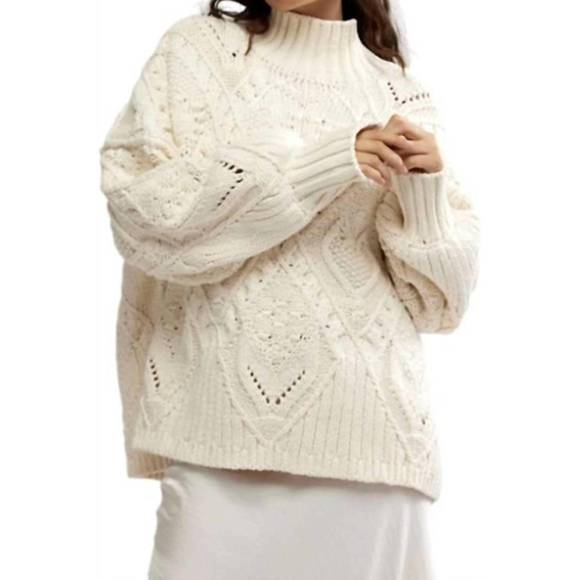FREE PEOPLE Sweaters - NEW FREE PEOPLE heart you pullover sweater in ivory